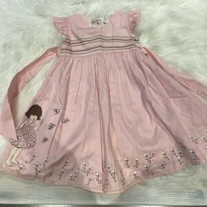 Belle & Boo pink cotton dress NWOT 18-24 months